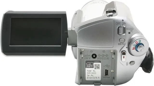 Alt view image 6 of 13 - Panasonic SDR-H200 Black&Silver 3CCD 10X Variable Speed  30GB Hard Disk Drive/SD Palmcorder Camcorder