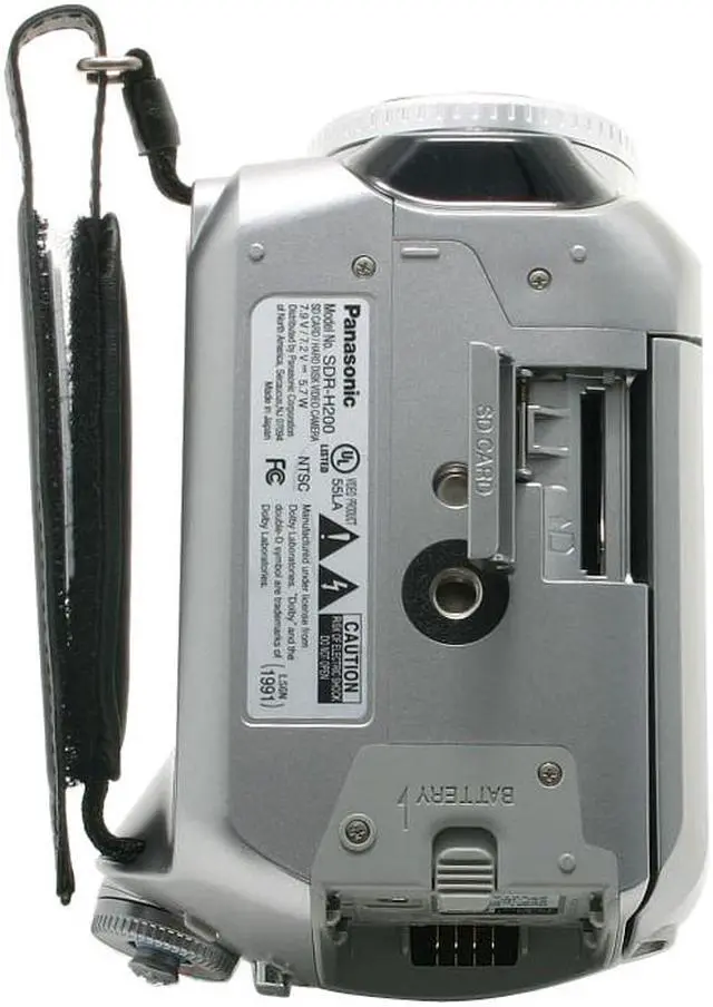 Alt view image 10 of 13 - Panasonic SDR-H200 Black&Silver 3CCD 10X Variable Speed  30GB Hard Disk Drive/SD Palmcorder Camcorder