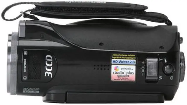 Alt view image 9 of 12 - Panasonic HDC-SD5 Black 3CCD 2.7"LCD 10X Variable Speed Optical Zoom High Definition Camcorder