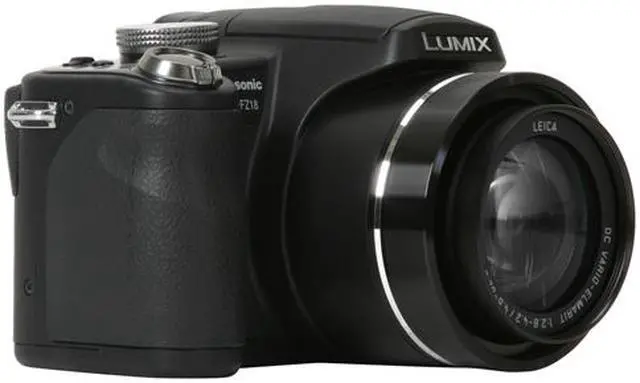 Alt view image 9 of 15 - Panasonic DMC-FZ18K Black 8.1 MP 2.5" 207K LCD 18X Optical Zoom 28mm Wide Angle Digital Camera