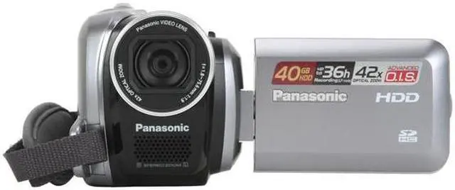 Alt view image 8 of 12 - Panasonic SDR-H40 Black/Silver 2.7"LCD 42X Variable Speed Zoom 40GB Hard Disk Drive/SD Hybrid Camcorder