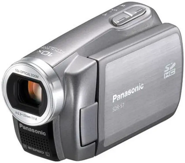 Alt view image 2 of 3 - Panasonic SDR-S7S Silver 2.7"LCD 10x Variable Speed Zoom Shock-Resistant SD Camcorder