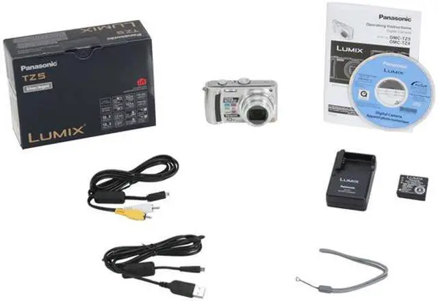 Alt view image 12 of 12 - Panasonic DMC-TZ5S Silver 9.0 MP 10X Optical Zoom 28mm Wide Angle HD Output Digital Camera