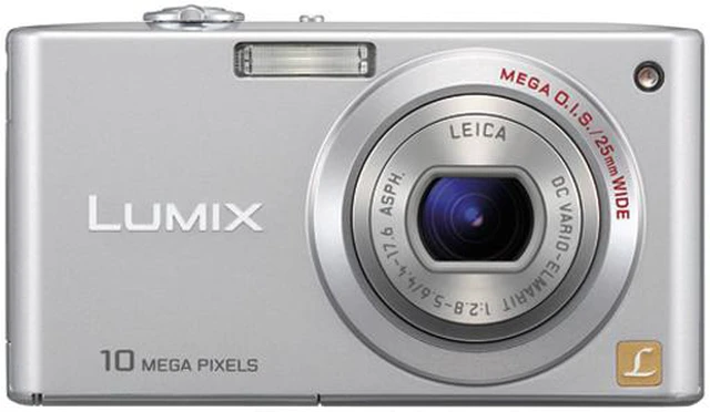 Alt view image 2 of 15 - Panasonic Lumix DMC-FX35S Silver 10.1 MP 4X Optical Zoom 25mm Wide Angle Digital Camera
