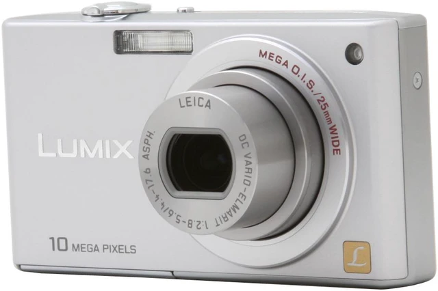 Alt view image 5 of 15 - Panasonic Lumix DMC-FX35S Silver 10.1 MP 4X Optical Zoom 25mm Wide Angle Digital Camera