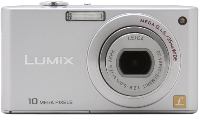 Alt view image 12 of 15 - Panasonic Lumix DMC-FX35S Silver 10.1 MP 4X Optical Zoom 25mm Wide Angle Digital Camera