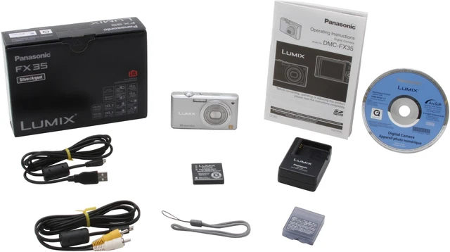 Alt view image 15 of 15 - Panasonic Lumix DMC-FX35S Silver 10.1 MP 4X Optical Zoom 25mm Wide Angle Digital Camera