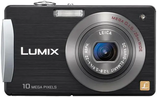 Panasonic LUMIX DMC-FX500 Black 10.1 MP 25mm Wide Angle Digital