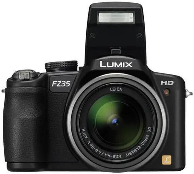 Alt view image 5 of 11 - Panasonic LUMIX DMC-FZ35 Black 12.1 MP 18X Optical Zoom 27mm Wide Angle Digital Camera