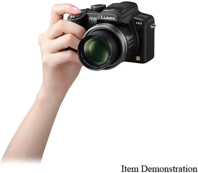 Alt view image 11 of 11 - Panasonic LUMIX DMC-FZ35 Black 12.1 MP 18X Optical Zoom 27mm Wide Angle Digital Camera