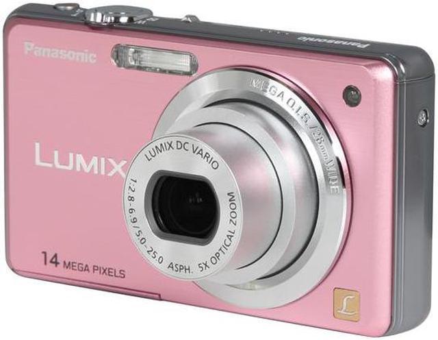 Panasonic LUMIX DMC-FH3 Pink 14 MP 28mm Wide Angle Digital Camera 