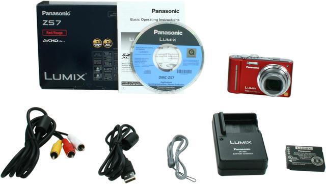 Alt view image 9 of 9 - Panasonic DMC-ZS7R Red 12.1 MP 12X Optical Zoom 25mm Wide Angle Digital Camera