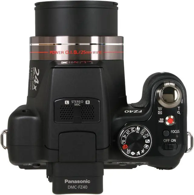 Alt view image 6 of 8 - Panasonic DMC-FZ40K Black 14.1MP 24X Optical Zoom 25mm Wide Angle Digital Camera
