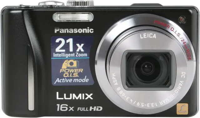 Alt view image 2 of 9 - Panasonic DMC-ZS10K Black 14.1 MP 16X Optical Zoom Digital Camera