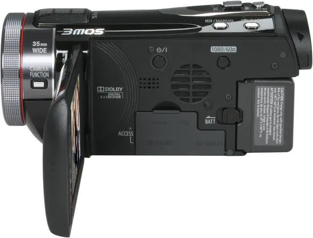 Alt view image 5 of 11 - Panasonic HDC-TM900K Black 3CMOS High Definition HDD/Flash Memory Camcorder