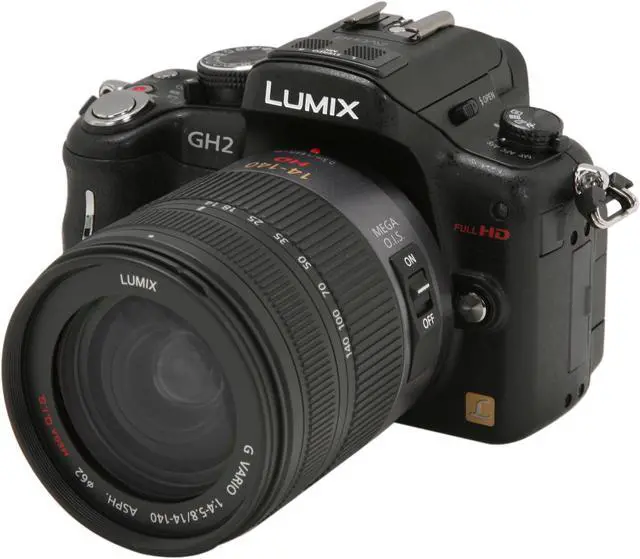 Main image of Panasonic DMC-GH2 Black 16.05 MP Digital Interchangeable Lens System Camera W/ 14-140mm Lens