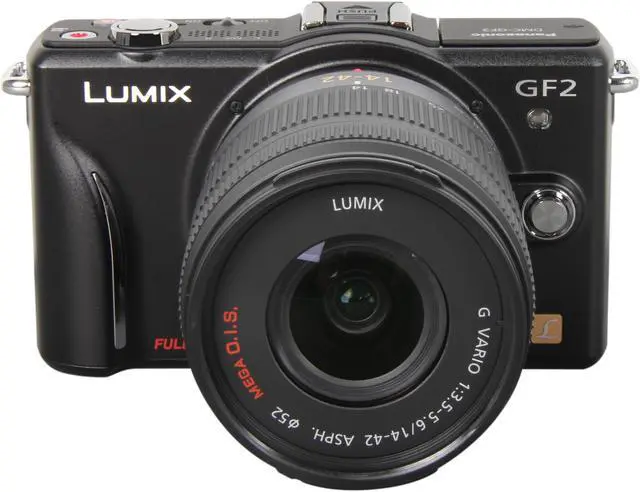 Alt view image 2 of 10 - Panasonic LUMIX DMC-GF2KK Black 12.10 MP Micro Four-Thirds Interchangeable Lens Digital Camera w/ 14-42 lens