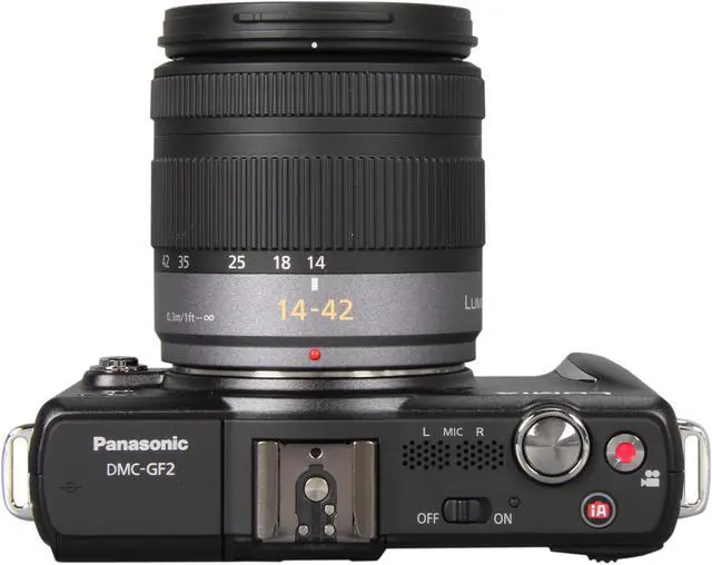 Alt view image 7 of 10 - Panasonic LUMIX DMC-GF2KK Black 12.10 MP Micro Four-Thirds Interchangeable Lens Digital Camera w/ 14-42 lens