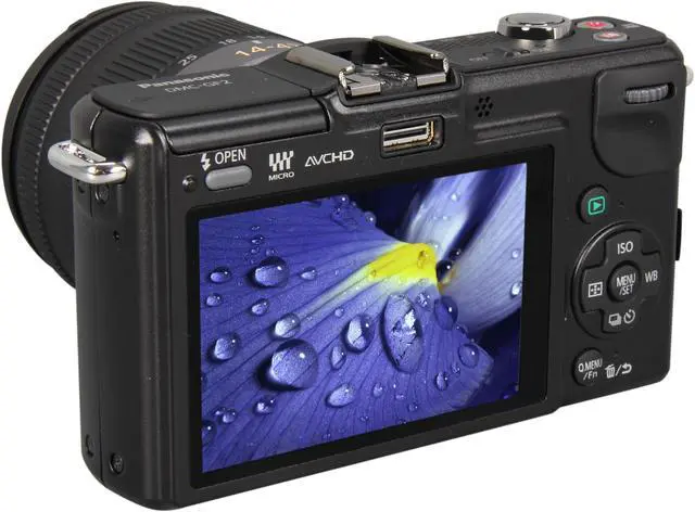 Alt view image 8 of 10 - Panasonic LUMIX DMC-GF2KK Black 12.10 MP Micro Four-Thirds Interchangeable Lens Digital Camera w/ 14-42 lens