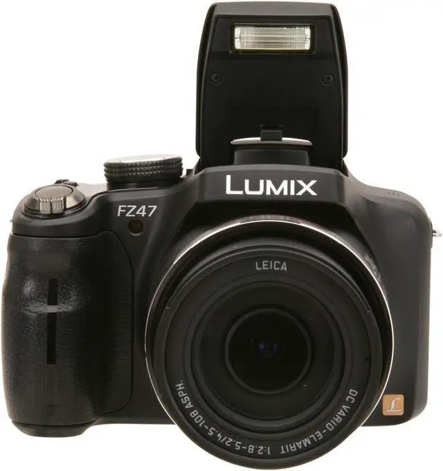 Alt view image 2 of 8 - Panasonic DMC-FZ47K Black 12.1 MP 24X Optical Zoom 25mm Wide Angle Digital Camera