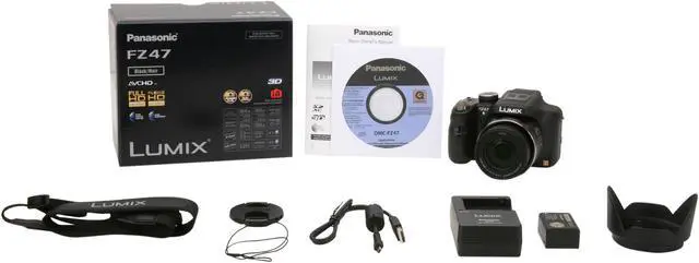 Alt view image 8 of 8 - Panasonic DMC-FZ47K Black 12.1 MP 24X Optical Zoom 25mm Wide Angle Digital Camera