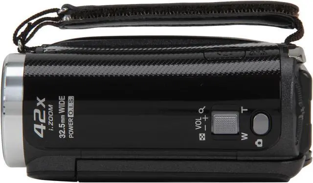 Alt view image 6 of 8 - Panasonic HC-V100K Black 1/5.8" MOS 2.7" LCD 34X Optical Zoom Full HD Camcorder