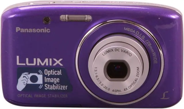 Panasonic LUMIX DMC-S2 Violet 14.1 MP 28mm Wide Angle Digital