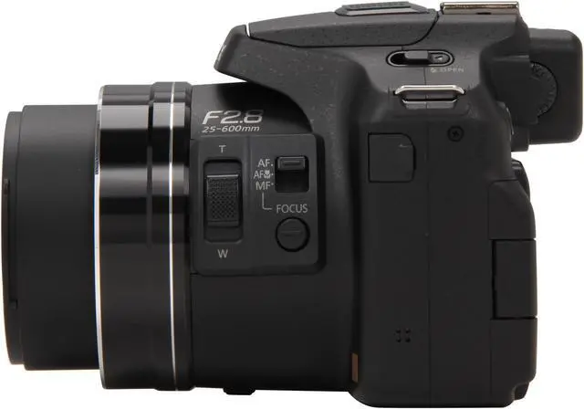 Alt view image 3 of 9 - Panasonic LUMIX FZ200 Black 12.1 MP 24X Optical Zoom 25mm Wide Angle Digital Camera HDTV Output