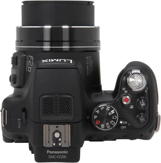 Alt view image 6 of 9 - Panasonic LUMIX FZ200 Black 12.1 MP 24X Optical Zoom 25mm Wide Angle Digital Camera HDTV Output