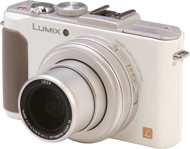 Main image of Panasonic LUMIX LX7 White 10.1 MP 3.8X Optical Zoom 24mm Wide Angle Digital Camera HDTV Output