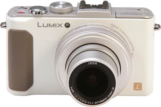 Alt view image 2 of 10 - Panasonic LUMIX LX7 White 10.1 MP 3.8X Optical Zoom 24mm Wide Angle Digital Camera HDTV Output
