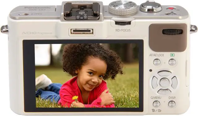Alt view image 4 of 10 - Panasonic LUMIX LX7 White 10.1 MP 3.8X Optical Zoom 24mm Wide Angle Digital Camera HDTV Output