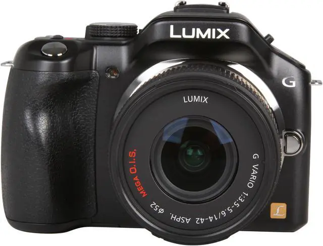 Alt view image 2 of 10 - Panasonic LUMIX G5 (DMC-G5KK) Black 16.05 MP 3.0" 920K Touch LCD Compact System Camera w/ Lumix G Vario 14-42mm Lens Kit