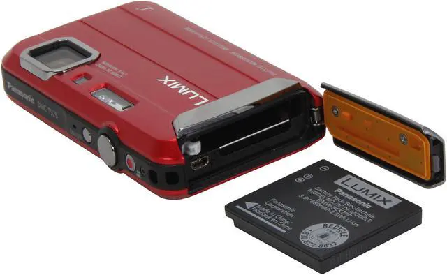 Alt view image 7 of 8 - Panasonic LUMIX TS25 DMC-TS25R Red 16.1 MP 2.7" 230K Active Lifestyle Tough Camera