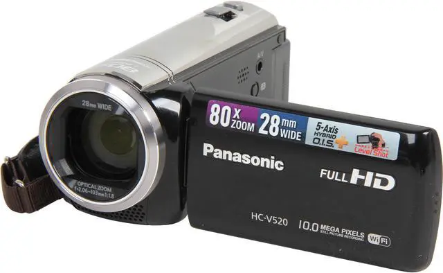 Main image of Panasonic HC-V520K Black 1/5.8" MOS 3.0" LCD 50X Optical Zoom Full HD HDD/Flash Memory Camcorder