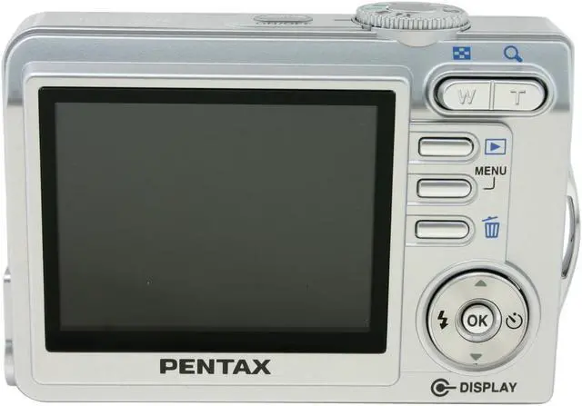 Alt view image 4 of 8 - PENTAX Optio 50L Silver 5MP 3X Optical Zoom Digital Camera