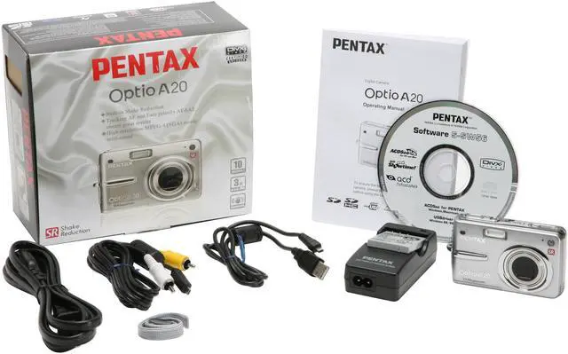 Alt view image 11 of 11 - PENTAX Optio A20 Silver 10.0 MP 3X Optical Zoom Digital Camera