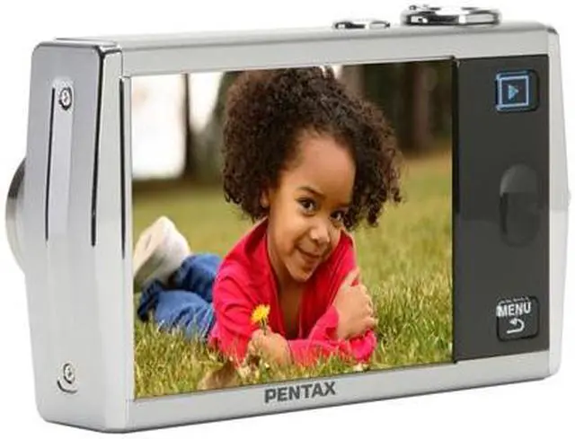 Alt view image 3 of 11 - PENTAX Optio T30 Silver 7.1 MP 3X Optical Zoom Digital Camera