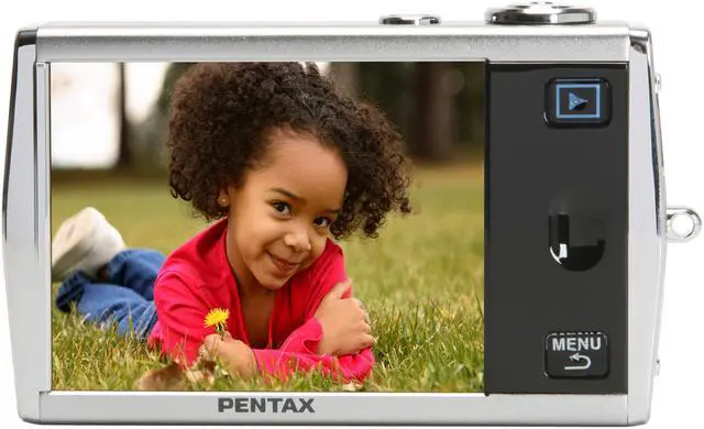 Alt view image 4 of 11 - PENTAX Optio T30 Silver 7.1 MP 3X Optical Zoom Digital Camera