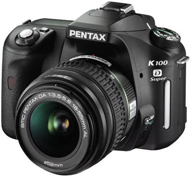 Alt view image 2 of 4 - PENTAX K100D Super Black 6.1 MP Digital SLR Camera / smc PENTAX-DA 18-55mm f/3.5-5.6 AL Lens