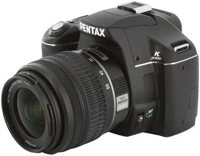 Main image of PENTAX K2000 Black 10.2 MP Digital SLR Camera w/smc PENTAX-DA L 18-55mm f/3.5-5.6 AL Lens & AF200FG Flash