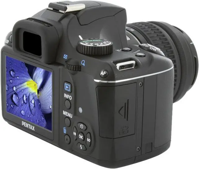 Alt view image 5 of 13 - PENTAX K2000 Black 10.2 MP Digital SLR Camera w/smc PENTAX-DA L 18-55mm f/3.5-5.6 AL Lens & AF200FG Flash