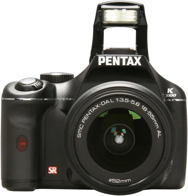 Alt view image 9 of 13 - PENTAX K2000 Black 10.2 MP Digital SLR Camera w/smc PENTAX-DA L 18-55mm f/3.5-5.6 AL Lens & AF200FG Flash