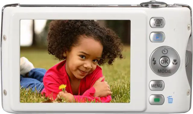 Alt view image 4 of 11 - PENTAX Optio P70 White 12 MP 4X Optical Zoom 27.5mm Wide Angle Digital Camera