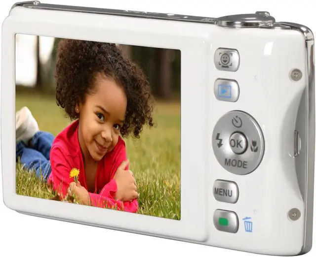 Alt view image 5 of 11 - PENTAX Optio P70 White 12 MP 4X Optical Zoom 27.5mm Wide Angle Digital Camera