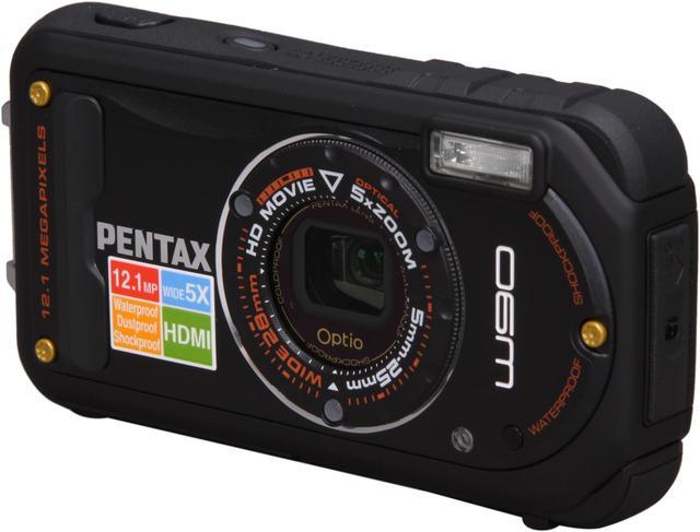 PENTAX Optio W90 Black 12.1 MP Waterproof Shockproof 28mm Wide