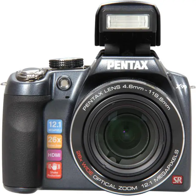 Alt view image 2 of 8 - PENTAX X90 Black 12.1 MP 26X Optical Zoom 26mm Wide Angle Digital Bridge Camera