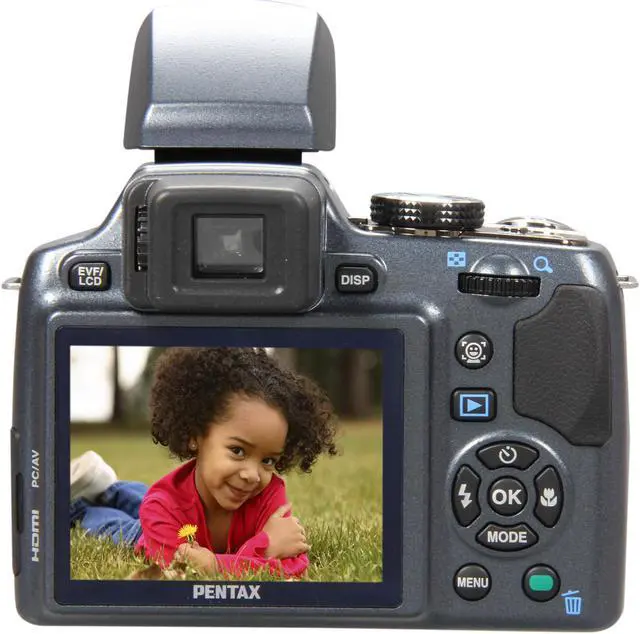 Alt view image 4 of 8 - PENTAX X90 Black 12.1 MP 26X Optical Zoom 26mm Wide Angle Digital Bridge Camera