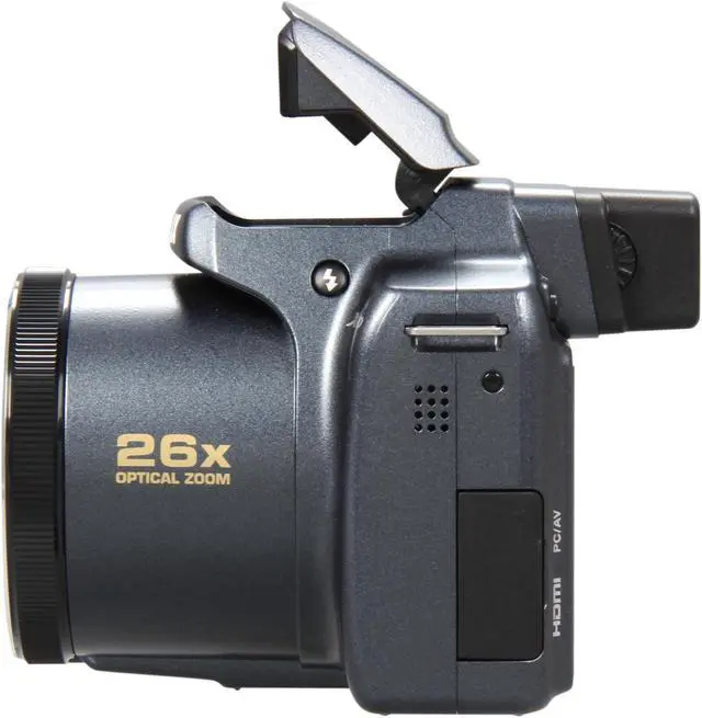 Alt view image 5 of 8 - PENTAX X90 Black 12.1 MP 26X Optical Zoom 26mm Wide Angle Digital Bridge Camera