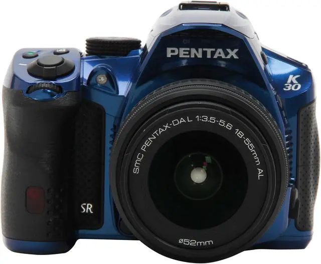 Alt view image 2 of 9 - PENTAX K-30 Lens Kit (15758) Blue 16.3 MP Digital SLR with 18-55mm Lens